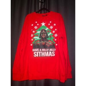 Ugly Christmas Sweater Xmas Sweatshirt Crewneck Size XL Star Wars